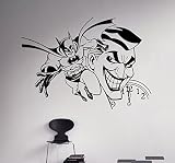 ジョーカーとバットマン壁ビニールデカール漫画ステッカースーパーヒーローホームインテリアアート装飾アイデア寝室子供部屋リムーバブル壁画4 ( JKR )