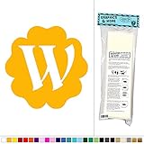 文字W in Flower初期 – Fun Kids女の子ベビー部屋 – ビニールステッカーデカール壁アート装飾 イエロー 061116W5385_GoldenYellow