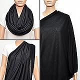 Infinity Breastfeeding Scarf & Nursing Cover & Infinity Scarf (Black) by Rodaruus
