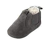 PIKA　乳児靴　ベビーシューズ　柔らかい滑りとめ軽量　安全生地　足を守る　出産祝い暖かい秋冬防寒靴 size 11cm (グレー)