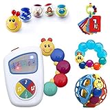Baby Einstein 9-Piece Essentials Bundle - Take Along Tunes Shake & Teethe Caterpillar Rattle and Tee