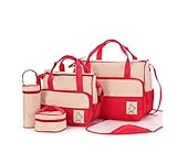 5 PCs./set of waterproof bags multifunctional large capacity Nylon baby diaper bag baby backpack nap