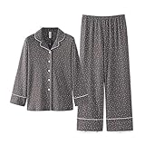 ALUP- 秋と冬 - パジャマホームサービスコットンカーディガンホームサービススーツ ( 色 : As shown , サイズ さいず : Xl xl )