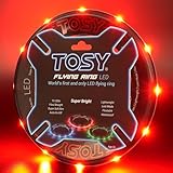 TOSY フライングリング - 12 LED 超高輝度 ソフト 自動ライトアップ 安全 防水 軽量フリスビー クールな誕生日 キャンプ イー