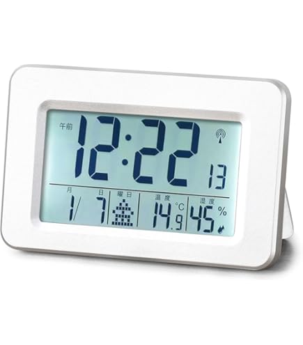 Amazon.co.jp: 電波目覚まし時計 大きな文字 明るいLCDバックライト