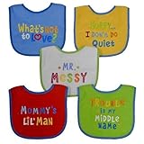 Neat Solutions Attitude Bib Set, Boy, 5 Count by Neat Solutions [並行輸入品]