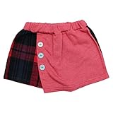 【SiShuNon/Kiccoly】ブロックチェックラップキュロット キッコリー ベビー キッズ ブロック チェック ラップキュロット 90 3 レッド
