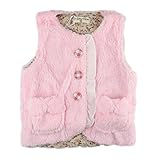 【SiShuNon/シシュノン】モコモコボアフリース花柄ベスト ボア 花柄 ベスト ベビー キッズ 95 5 ピンク