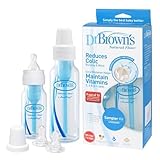 Dr. Brown's Natural Flow Feeding Bottle, Polypropylene, 2 Bottle Bonus Pack by Dr. Brown's (English 