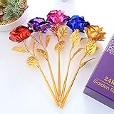 elegantstunning ローズ造花　バラの造花　 ゴールドフォイル造花　上品　インテリア花　新婚部屋装飾 バレンタインデー　ホワイトデー　プロポーズ 記念日 誕生日　ギフト　ギフトボックス付き