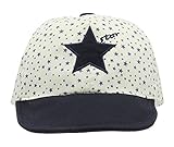 (コ-ランド) Co-land キッズ 帽子 野球帽 ベースボールキャップ 子供ハット ベビー 赤ちゃんキャップ 星柄プリント 女の子 男の子 男女児 お出かけ UVカット オフホワイト
