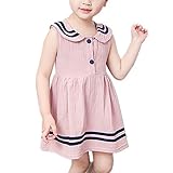 WINキッズ 夏 サマー ベビードレス 日常服　洋服 可愛いフレアスリーブ (90cm, ピンク)