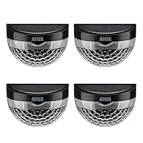 AMIR ソーラーライト LEDライト ガーデンライト 防水等級IP65 夜間自動点灯 四個同梱 (黒)