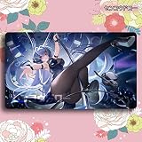 センコウドロー カードゲームプレイマット マウスパット アズールレーン ニュージャージー アニメグッズ TCG万能 収納ケース付き アニメ 萌え カード枠なし (60cm * 35cm * 0.2cm)