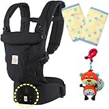 ベビーウエストベルト付エルゴベビー 抱っこ紐 出産祝セット　ADAPTアダプトブラック 【正規代理店2年間保証-SG認定付】