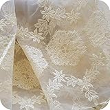 IRIZ 130*90cm 花柄 刺繍 生地 オーガンザ ウェディング レース ファブリック