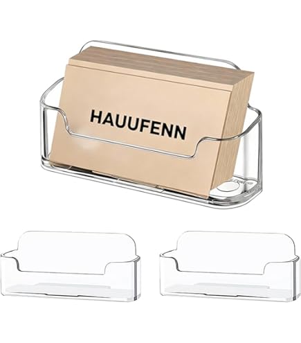 Amazon.co.jp: KASELINN アクリル 卓上名刺スタンド (3個入り) 横置き