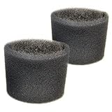 2 Foam Filter Sleeves for Shop-Vac Quiet 586-76-00, 586-75-00, 586-74-00, 586-73-00, 596-07-00, 596-