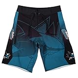San Jose Sharks NHL「グラデーション」メンズBoardshorts Swim Trunks 3L ブルー
