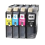 CAIDI ICチップ付き ブラザー BROTHER LC113-4PK 4色パック 互換インクカートリッジ 対応プリンター 機種:MFC-J6975CDW MFC-J6970CDW MFC-J6770CDW MFC-J6570CDW MFC-J4910CDW MFC-J4810DN MFC-J4510N DCP-J4215N DCP-J4210N