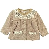 【秋冬物】 CHILD CHAMP(チャイルド チャンプ) モコモコファーレース切替カーデ 95cm /BE NO.C-86154653