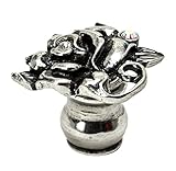 Carpe Diem Hardware 2308-9-81 In the Garden Medium Rose Knob with Swarovski Crystals, Chalice by Car