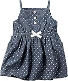 カーターズ Carter's ワンピース ノースリーブ 綿シャンブレー100% オムツカバー付き Printed Chambray Dress 6M (61-67cm)