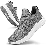 [Feethit] スニーカー メンズ レディース ランニングシューズ 通気 軽量 滑り止 スポーツシューズ スリッポン ジョギング ウォーキング 運動靴 お洒落 旅行 通学 通勤 日常着用 グレー 23.5cm