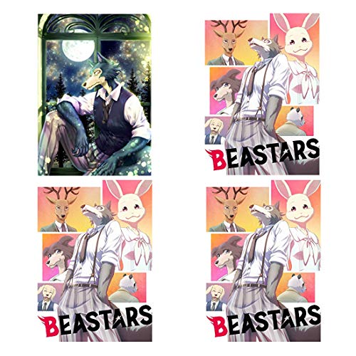 【Amazon.co.jp限定】BEASTARS Vol.1-4セット  初回生産限定版　Blu-ray　(セット購入特典:「描きおろしイラスト使用トートバッグ+アクリルキーホルダーセット（レゴシ・ハル）」＆「複製台本+ダイカットクッション（レゴシ）」付)