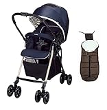 コンビ Combi ベビーカー メチャカーゴ IG ボーダーネイビー + フットマフ BR