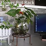 Firlar 鉢植えスタンド（花台）　アイアントリペット 鍋敷き 中国風 フラワーラック 鉢スタンド 植木鉢台 アイアン おしゃれ 室内室外 (ブロンズ２個セット)