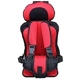 [Jiyaru]チャイルドシート 激安 座席 1-12歳子供チェアシート カーシート キッズチェア 便利 取り付け レッド S