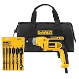DEWALT DWD110KA 8 Amp VSR Pistol Grip Drill with Spade Bit Assortment (6 Piece), 3/8" [並行輸入品]
