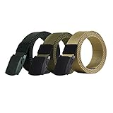 SWAG STYLE ナイロンベルト 穴あけ不要 ベルト 位置固定 軽量バックル 高品質 フリーサイズ (ブラック)