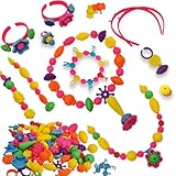 OTONOPI ビーズ カラフルビーズ メイキングトイ ビーズおもちゃ 手作りビーズセットキッズブレスレット DIY材料 カラフル アクセサ