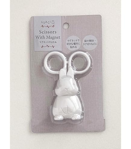 Amazon.co.jp: うさぎ マグネット付 はさみ ウサギ ホワイト