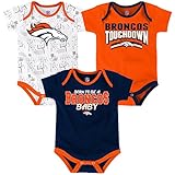 Denver Broncos NFL「Playmaker "幼児3パックボディスーツクリーパーセット オレンジ
