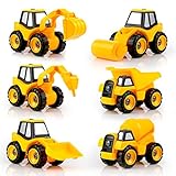 QUN FENG　ミニカー　建設工事作業車両　車おもちゃ　トラック　働く車　変形可能　模型組み...