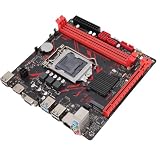 banapoy H81 Micro ITX マザーボード、DDR3、1920x1080、60Hz、SATA2.0、M.2 NVME、PCIE 2.0、LGA1150 コンピューターマザーボード、Core I7 I5 I3 CPU 用 (1000Mbps ネットワークカ)