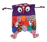 (ビグッド)Bigood キッズ リュックサック 可愛い デイパック 切り替え バックパック 子ども用バッグ 折り畳み リュックサック エスニック アウトドア 登山 フクロウ型 C