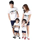 （JUTAOPIN）【親子 ペアルック】 親子 ペア ｔシャツ ＆ ショートパンツ レディース スカート 親子ペア パパ 可愛い 半袖 春 夏 メンズ M L XL XXL 3XL 子供 男の子 女の