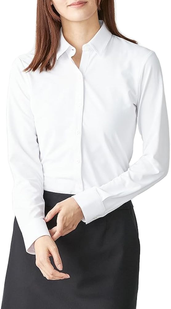 i-Shirt(アイシャツ) i-shirtレディース ブラウス ワイシャツ 完全ノーアイロン ストレッチ 超速乾 長袖 アイシャツ きれいめ リクルート オフィス 形態安定レディース