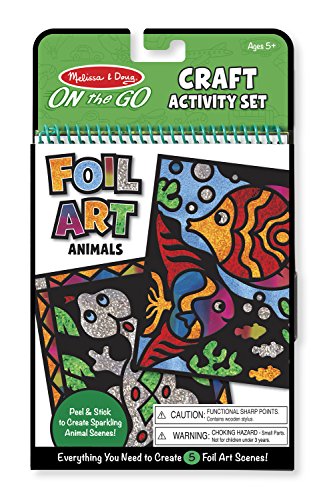 Melissa & Doug on-the-goクラフトセット???Foilアート???動物 9421