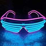Geraffely ELメガネ EL サングラス 光る LED メガネ マルチカラー コスプレ仮装 LED サングラス 光る メガネ パーティー仮装 スパイダーマン デザイン コンサート コスプレ おもしろめがね おもしろサングラス パーティー 仮装 コンサート 発表会用小物 音に合わせて光ります 色ランダム出荷
