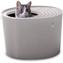Amazon | 上から猫トイレ プチ PUNT-430 ライトグレー | アイリス