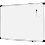 Amazonベーシック マグネット式フレームドライイレースホワイトボード アルミニウム 61×91cm シルバー／ホワイト