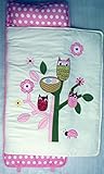 SoHo Nap Mat , Pink Owls Tree (All Hand Embroidery) by SoHo Designs [並行輸入品]
