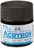 GSIクレオス アクリジョン メタルブラック 10ml 模型用塗料 N28