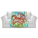 ブランケットウルトラソフトFuzzy 4サイズ！DIANOCHEデザインからby Karen TarltonホームDecor Unique Designer芸術的スタイリッシュな寝室アイデアCouch