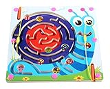 両面木製キッズのおもちゃの迷路パズル教育迷路ゲームルード、カタツムリ